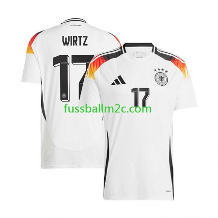 Fußballtrikots Deutschland Florian Wirtz 17 Heim Trikotsatz EURO 2024